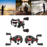 Maxbell Maxbell Baitcasting Fishing Reel 7.3:1 High Gear Ratio RH or LH Saltwater Baitcaster Black Left