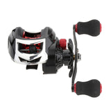 Maxbell Maxbell Baitcasting Fishing Reel 7.3:1 High Gear Ratio RH or LH Saltwater Baitcaster Black Left
