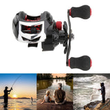 Maxbell Maxbell Baitcasting Fishing Reel 7.3:1 High Gear Ratio RH or LH Saltwater Baitcaster Black Left