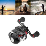 Maxbell Maxbell Baitcasting Fishing Reel 7.3:1 High Gear Ratio RH or LH Saltwater Baitcaster Black Left