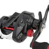 Maxbell Maxbell Baitcasting Fishing Reel 7.3:1 High Gear Ratio RH or LH Saltwater Baitcaster Black Left