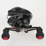 Maxbell Maxbell Baitcasting Fishing Reel 7.3:1 High Gear Ratio RH or LH Saltwater Baitcaster Black Left