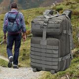 Maxbell 45L Tactical Waterproof Hunting Camping Travel Hiking Backpack Gray - Aladdin Shoppers
