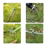 Maxbell 4x 20/30cm stainless steel Tent Nail Spike Canopy Tent Peg Stake 20cm silver - Aladdin Shoppers