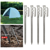 Maxbell 4x 20/30cm stainless steel Tent Nail Spike Canopy Tent Peg Stake 20cm silver - Aladdin Shoppers
