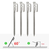 Maxbell 4x 20/30cm stainless steel Tent Nail Spike Canopy Tent Peg Stake 20cm silver - Aladdin Shoppers