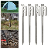 Maxbell 4x 20/30cm stainless steel Tent Nail Spike Canopy Tent Peg Stake 20cm silver - Aladdin Shoppers