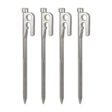 Maxbell 4x 20/30cm stainless steel Tent Nail Spike Canopy Tent Peg Stake 30cm silver - Aladdin Shoppers