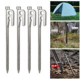 Maxbell 4x 20/30cm stainless steel Tent Nail Spike Canopy Tent Peg Stake 30cm silver - Aladdin Shoppers