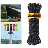 Maxbell Guy Lines Tent Cord with Adjuster 5mm 13ft for Camping Tent Tarp Black - Aladdin Shoppers