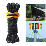Maxbell Guy Lines Tent Cord with Adjuster 5mm 13ft for Camping Tent Tarp Black - Aladdin Shoppers