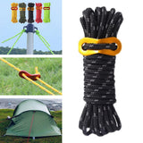 Maxbell Guy Lines Tent Cord with Adjuster 5mm 13ft for Camping Tent Tarp Black - Aladdin Shoppers