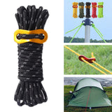 Maxbell Guy Lines Tent Cord with Adjuster 5mm 13ft for Camping Tent Tarp Black - Aladdin Shoppers