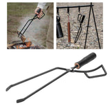 Maxbell Campfire Tongs Log Grabber Firewood Fire Pit Tool Camping Fireplace Tong - Aladdin Shoppers