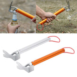 Maxbell Portable Tent Mallet Peg Puller Driver Hammer Aluminum Alloy Climbing Silver - Aladdin Shoppers