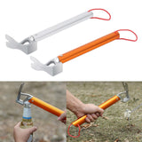 Maxbell Portable Tent Mallet Peg Puller Driver Hammer Aluminum Alloy Climbing Silver - Aladdin Shoppers