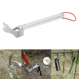Maxbell Portable Tent Mallet Peg Puller Driver Hammer Aluminum Alloy Climbing Silver - Aladdin Shoppers
