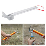 Maxbell Portable Tent Mallet Peg Puller Driver Hammer Aluminum Alloy Climbing Silver - Aladdin Shoppers