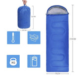 Maxbell Single Envelope Sleeping Bag Warm Polyester for Travel Men 0.95kg Blue - Aladdin Shoppers