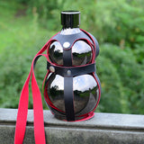 Maxbell Hip Flask Wine Pot Gourd Bottle Large Capacity for Outdoor Gift 1.5L Black - Aladdin Shoppers