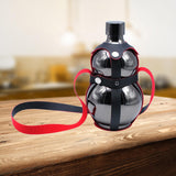 Maxbell Hip Flask Wine Pot Gourd Bottle Large Capacity for Outdoor Gift 1.5L Black - Aladdin Shoppers