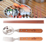 Maxbell Outdoor Camping Tableware Backpacking Home Office Wood Utensils Chopsticks - Aladdin Shoppers