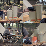 Maxbell Gas Canister Bag Multi-Function Portable Carry Case for Outdoor Backpacking 12.5x20cm - Aladdin Shoppers