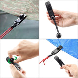 Maxbell 10 Pieces Tarp Clips Clamp Awning Tighten Tent Snaps with D Carabiners - Aladdin Shoppers