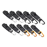 Maxbell 10 Pieces Tarp Clips Clamp Awning Tighten Tent Snaps with D Carabiners - Aladdin Shoppers