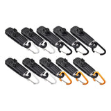 Maxbell 10 Pieces Tarp Clips Clamp Awning Tighten Tent Snaps with D Carabiners - Aladdin Shoppers