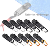 Maxbell 10 Pieces Tarp Clips Clamp Awning Tighten Tent Snaps with D Carabiners - Aladdin Shoppers