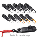 Maxbell 10 Pieces Tarp Clips Clamp Awning Tighten Tent Snaps with D Carabiners - Aladdin Shoppers