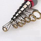 Maxbell 5x Fishing Rod Tip Guide Ring Set Circle Pole Repair Kit 9 Size Gold - Aladdin Shoppers