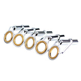 Maxbell 5x Fishing Rod Tip Guide Ring Set Circle Pole Repair Kit 9 Size Gold - Aladdin Shoppers