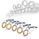 Maxbell 5x Fishing Rod Tip Guide Ring Set Circle Pole Repair Kit 9 Size Gold - Aladdin Shoppers