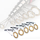 Maxbell 5x Fishing Rod Tip Guide Ring Set Circle Pole Repair Kit 9 Size Gold - Aladdin Shoppers