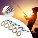Maxbell 5x Fishing Rod Tip Guide Ring Set Circle Pole Repair Kit 9 Size Gold - Aladdin Shoppers