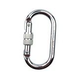 Maxbell Rock Climbing Carabiner Alloy Locking Clip Lock Connector for Caving Silver - Aladdin Shoppers