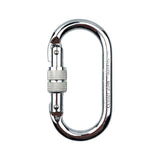 Maxbell Rock Climbing Carabiner Alloy Locking Clip Lock Connector for Caving Silver - Aladdin Shoppers