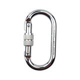 Maxbell Rock Climbing Carabiner Alloy Locking Clip Lock Connector for Caving Silver - Aladdin Shoppers