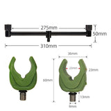 Maxbell Aluminum Alloy Fishing Rod Butt Rest Fishing Buzz Bar Carp Equipment Gear 31cm Arm Green - Aladdin Shoppers