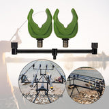Maxbell Aluminum Alloy Fishing Rod Butt Rest Fishing Buzz Bar Carp Equipment Gear 31cm Arm Green - Aladdin Shoppers
