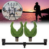 Maxbell Aluminum Alloy Fishing Rod Butt Rest Fishing Buzz Bar Carp Equipment Gear 31cm Arm Green - Aladdin Shoppers