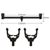 Maxbell Aluminum Alloy Fishing Rod Butt Rest Fishing Buzz Bar Carp Equipment Gear 31cm Magnetic Black - Aladdin Shoppers