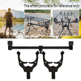 Maxbell Aluminum Alloy Fishing Rod Butt Rest Fishing Buzz Bar Carp Equipment Gear 31cm Magnetic Black - Aladdin Shoppers