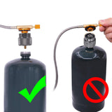 Maxbell 4xGas Stove Adapter Fitting BUTANE Adaptor Canister Converter Long Tank Tool