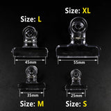 Maxbell 2x4PCS Clear Fly Tying CDC Feather Clip Dubbing Hackle Holding Tools Fly Tying 45mm