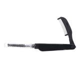 Maxbell 2xFly Tying Tool Dubbing Brush Foldable Comb Plastic Hair Comb Forcep Tool DIY