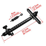 Maxbell Recurve Bow Sight with Ring and Single Fiber Optical Pin T Shape Bowsight Black - Aladdin Shoppers