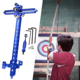 Maxbell Recurve Bow Sight with Ring and Single Fiber Optical Pin T Shape Bowsight Blue - Aladdin Shoppers